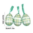 thumbnail image 3 of Easter Eggs Hanging Ornaments,3Pcs Green Buffalo Plaid Dots Easter Hanging Eggs,Colorful Decorative Eggs Baubles Ornaments,Spring Farmhouse Easter Basket Filler Decor, 3 of 5