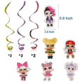 thumbnail image 3 of 162Pcs Doll Party Favor LOL Party Decorations Birthday Party Supplies, Flatware, Spoons, Fork, Knife, Plates, Cups, Straws, Table Covers, Banner, Napkins, Balloon, Hanging swirls, Cake Toppers, Ta, 3 of 4