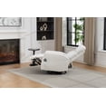 thumbnail image 6 of Leumius Glider Recliner Rocking Chair,360°Swivel Glider Rocking Chair,Upholstered Manual Recliner Chair for Nursery and Living Room,Cream White, 6 of 10