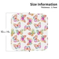 thumbnail image 3 of Lsque colored butterflies Pattern 4" Drink Coasters Set of 6, Leather Absorbent Coasters, Table Coaster Set Decorative Coffee Cup Coasters Housewarming Gift,Square, 3 of 7