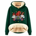 thumbnail image 2 of Christmas Cute Hoodies for Women 2025 Long Sleeve Heavyweight Holiday Hooded Sweatshirt Pullover Tops, 2 of 5