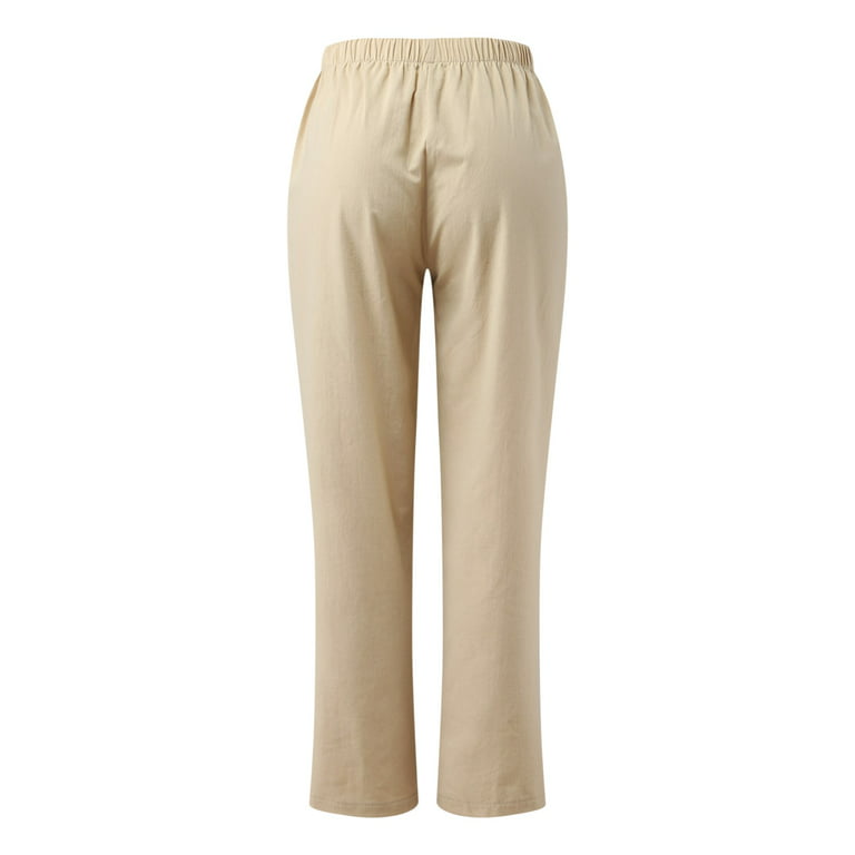 NECHOLOGY Work Pants For Women Flat Front Pull on Pant With Solution Khaki  XX-Large 