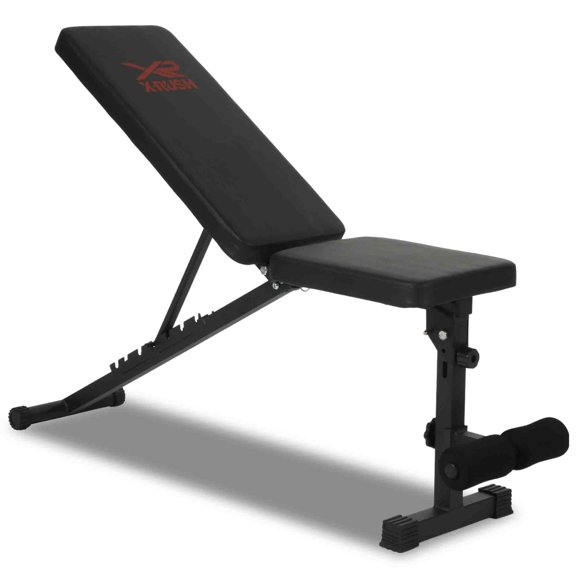 Banco de Abdominales Plegable X-RUSH Negro Diseño Compacto y Ajustable