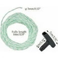 thumbnail image 2 of Set of 2 x 10 m thrower cords (diameter: 3 mm), Sonku pull cord with 2 thrower handles for Husqvarna Stihl Poulan lawnmowers - Green, 2 of 5