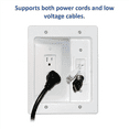 thumbnail image 5 of 3X Recessed Outlet Box in Wall Cable Management Kit 15A 125V Hide TV Power Cables & Low Voltage Wires Behind the Wall,3 x recessed outlet box,White, 5 of 8