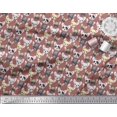 thumbnail image 2 of Soimoi Poly Georgette Fabric Puppy Face Dog Fabric Prints By Yard 42 Inch Wide, 2 of 3