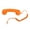 Orange, variante sur Combiné de Cellulaire, Combiné Rétro de 3,5mm, Récepteur de Cellulaire avec Micro Combiné pour Mobile avec Câble d'Extension de 1m/3,28 Pieds, Volume Réglable