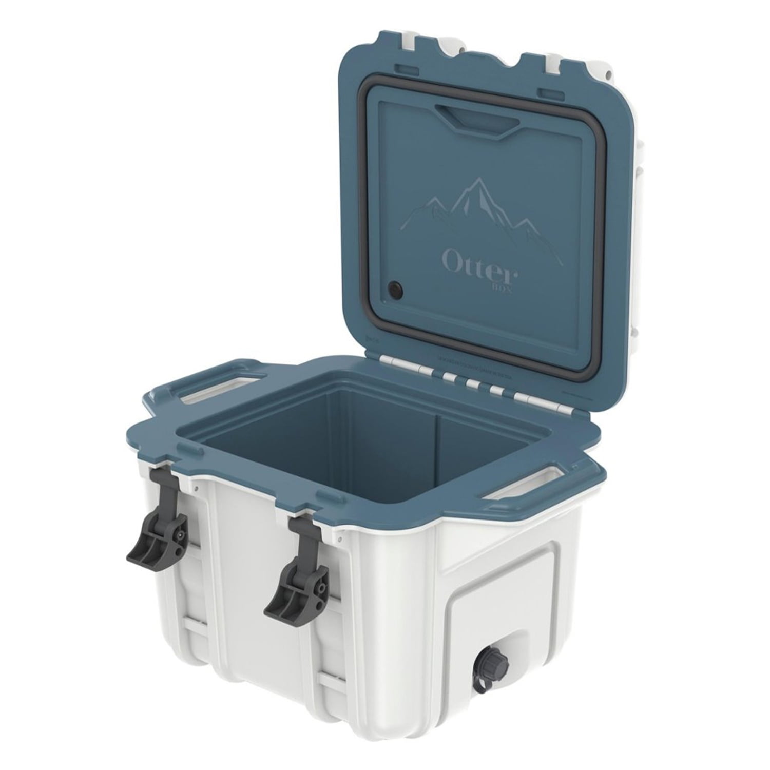 OtterBox Venture Heavy Duty Outdoor Camping Fishing Cooler 25-Quarts,  White/Blue