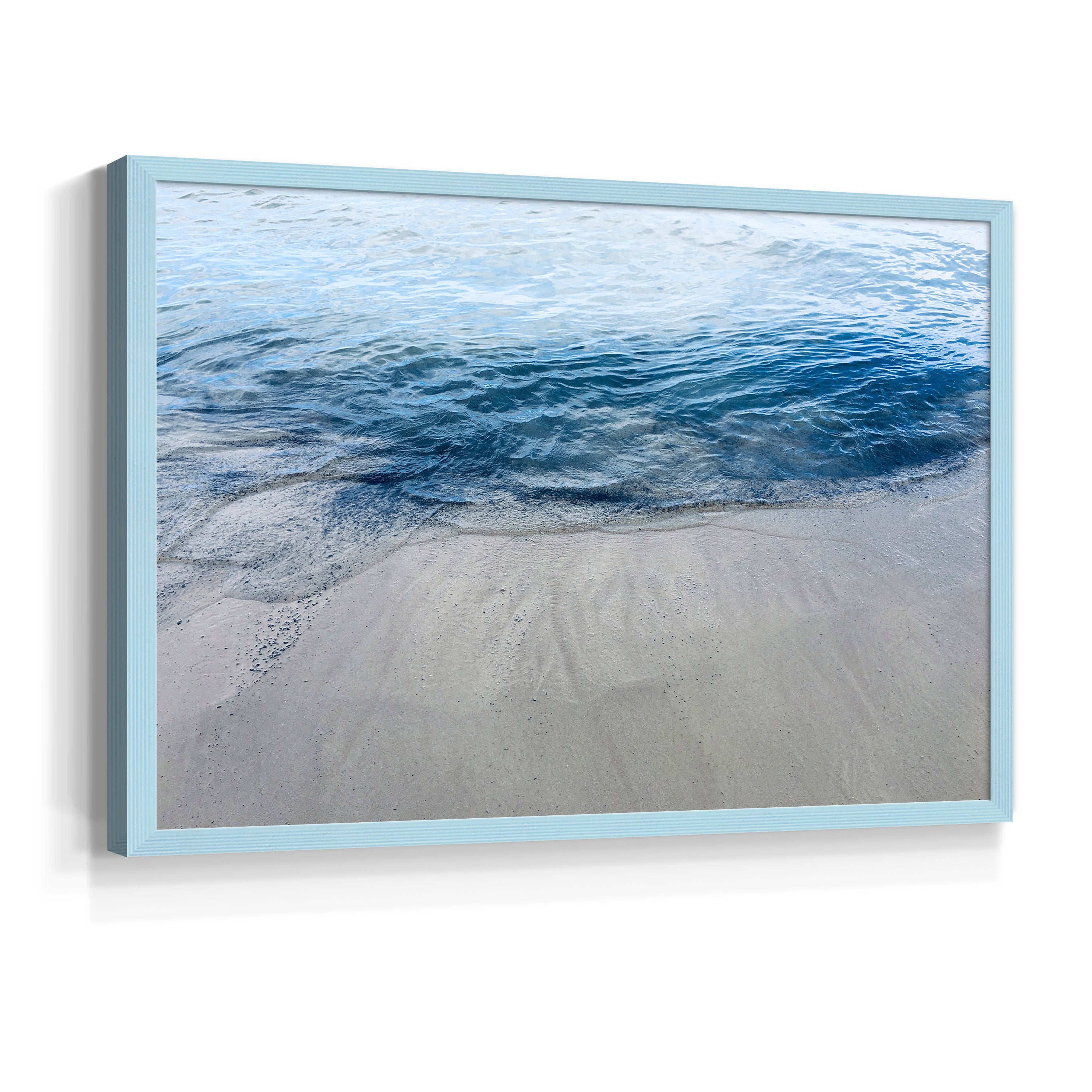 Aegean Blue Water by Nan - Restickable Framed Giclée Print