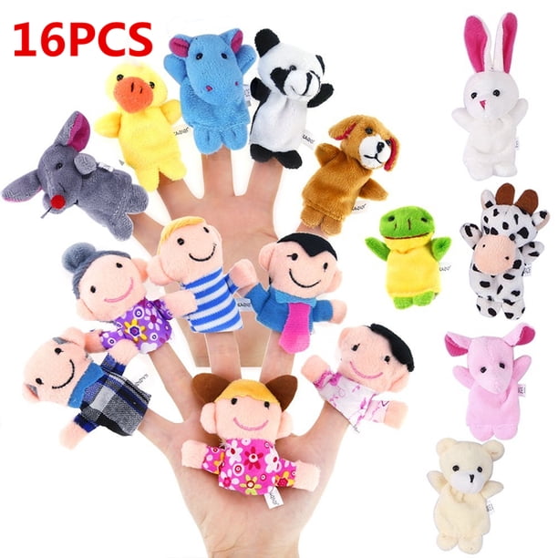 Cute Cartoon Finger Puppets Story Time Finger Dolls Play House ...