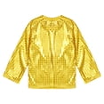 thumbnail image 4 of Alvivi Kids Girls Boys Shiny Metallic Long Sleeve Sports Dance Crop Top T-Shirt Jazz Hip-Hop Dancewer Gold 2-3, 4 of 7