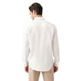 thumbnail image 6 of Avva Men's 100% Cotton, Regular Fit, Long Sleeve, Button Collar, Pocket Waffle, Dobby Shirt, Small, White, 6 of 8