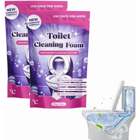 Toilet Bowl Cleaner,Toilet Bowl Cleaners,Toilet Cleaner, Touchless Foaming Toilet Cleaning Powder,Deep Cleaning,Eliminates Odors, for a Spotless Toilet(2pc)