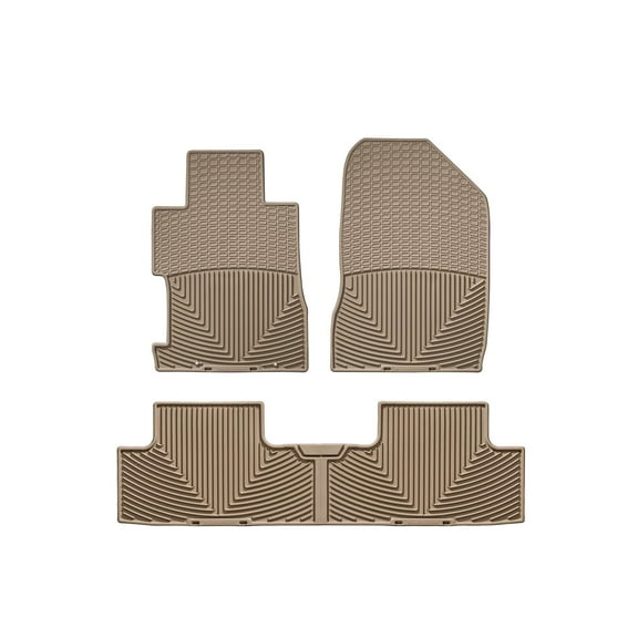 WeatherTech All-Weather Floor Mats compatible with Honda Civic, Civic Si - 1st & 2nd Row, Tan