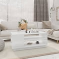 thumbnail image 1 of vidaXL Coffee Table White 102x55x43 cm Engineered Wood, 1 of 4