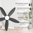 thumbnail image 5 of Tower Fan 42-inch 5-blade high-airflow easy-install plug-in ABS blade ceiling fan light,Box Fan, 5 of 13