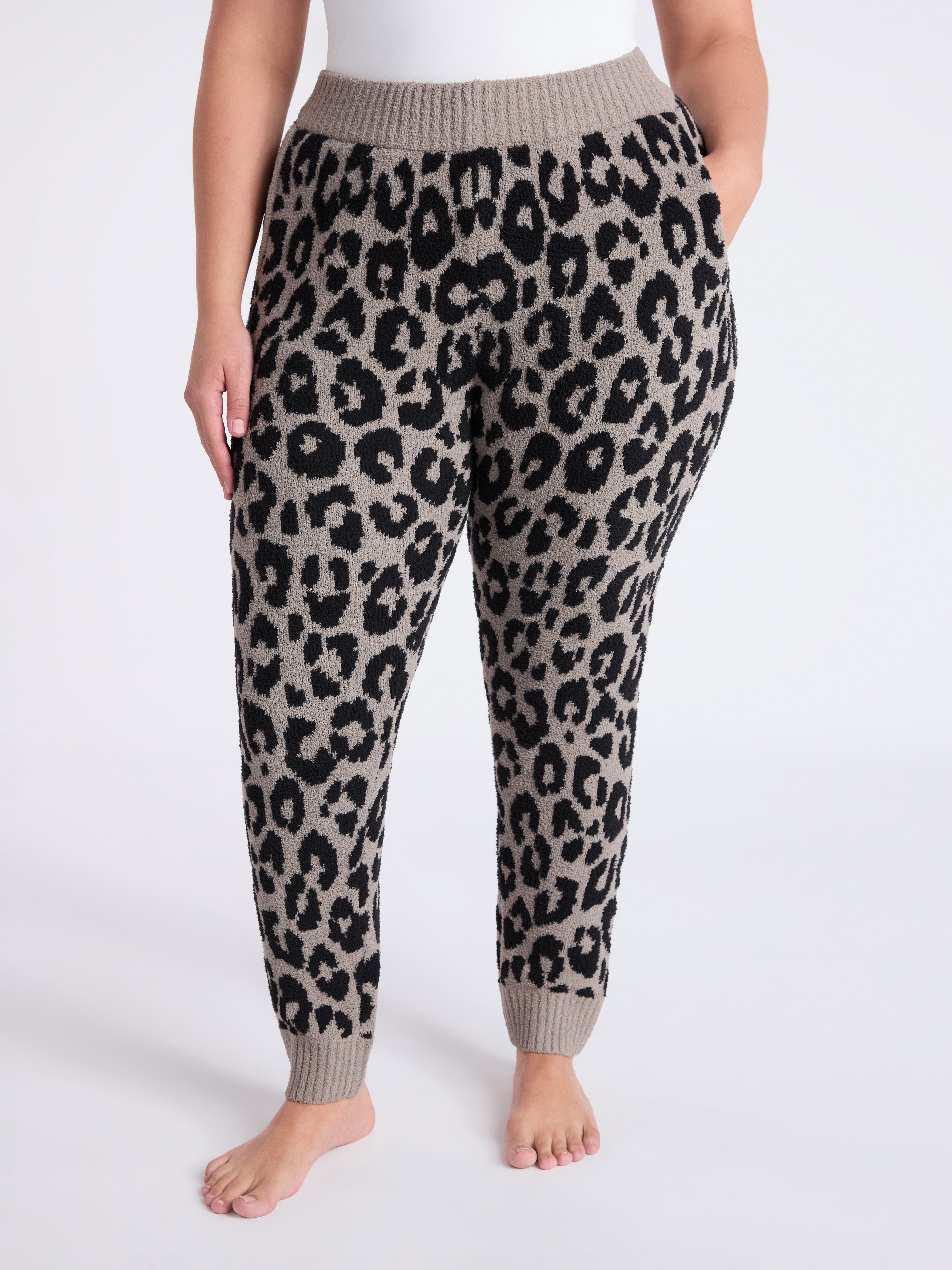 Joyspun Women's Sleepwear Cozy Knit Joggers, 29'' Inseam, Sizes XS-3X
