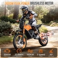 thumbnail image 6 of EILLEO SPACEWALK Electric Dirt Bike for Adults, 3000W Peak Motor, 14"/12" Fat Tire, Full Suspension, Hydraulic Brakes, 48V Off-Road Ebike，20Ah Battery, UL2849, 6 of 9