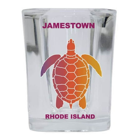 

JAMESTOWN Square Shot Glass Rainbow Turtle Design