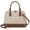 Canvas/Jacquard Brown, variant on Purse for Women Crossbody Bags Classic Double Zip Top Handle Dome Satchel Bag