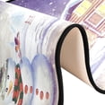 thumbnail image 6 of SKYSONIC 2X6 Feet Winter Snowman Landscape Runner Rug with Rubber Backing, Snow House Non Slip Entryway Rug Runner Washable Soft Area Rug Carpet for Hallway Bedroom Kitchen Decor, 6 of 6