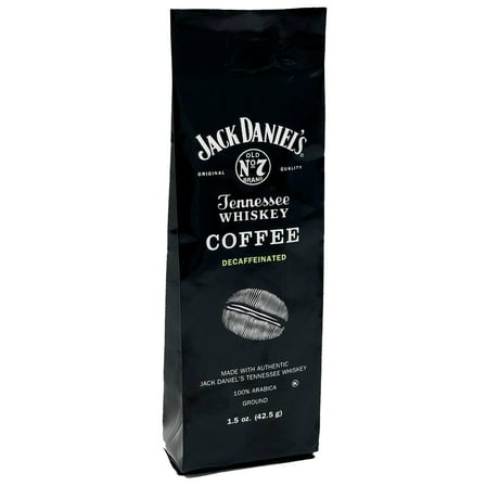 Jack Daniel's Tennessee Whiskey Coffee, Decaf, Ground, 1.5oz Gift Bag