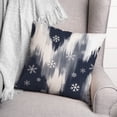 thumbnail image 3 of Creative Products Navy Abstract Snowflakes 16 x 16 Spun Poly Pillow, 3 of 3