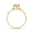 thumbnail image 2 of ANGARA Natural Heart Prong-Set Round Aquamarine Solitaire Engagement Ring in 14K Yellow Gold for Women (Size-6mm) | March Birthstone, Anniversary, Jewelry Gift for Women | Natural Aquamarine Ring, 2 of 8
