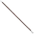 thumbnail image 2 of Primal Silver Sterling Silver Rhodium-plated Garnet and Diamond Bracelet, 2 of 5