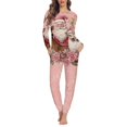 thumbnail image 1 of Conjunto de pijama informal para mujer, ropa de dormir de manga larga, traje elegante para el hogar, regalo de Navidad, 1 of 4