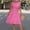 Hot Pink, variant on Short Sleeve Womens Summer Dresses 2025 Knee Length Black Formal Dresses Solid V Neck Office Work Dresses
