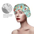 thumbnail image 2 of KLL Floating Colorful Cereal Pattern Shower Cap & Bath Cap for Women,Reversible Oversized Waterproof Shower Caps for all Hair Lengths,Elastic Reusable Bathing Hair Cap, 2 of 6