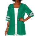 thumbnail image 3 of Posijego Womens Chiffon Cardigans Lightweight Short Sleeve Open Front Casual Summer Beach Cardigans Jackets for Women, 3 of 7