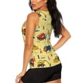 thumbnail image 3 of PAYOHTO Summer Tank Tops for Women Construction Equipment Yellow Workout Sleeveless Shirts, 3 of 8