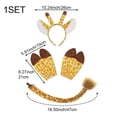 thumbnail image 2 of Vjnyvs Giraffe Headband Gloves Tail Set Animal Theme Party Accessory, 2 of 7