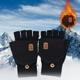 thumbnail image 2 of Msgweeeg Knit Gloves for Women Hand Warmers Gloves Winter Warm Gloves USB Gloves Plush Heating Gloves Charging USB Gloves USB Flip Gloves for Cold Weather, Windproof, and Insulation, 2 of 6