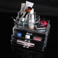 thumbnail image 4 of GoDecor Clear Plastic Acrylic Makeup Case Cosmetic Organizer 3 Drawers Holder Jewelry Lipstick Storage Box, 4 of 5
