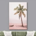 thumbnail image 2 of wall26 Canvas Print Wall Art Pastel Retro 80s Palm Tree Beach Shore Nature Wilderness Photography Realism Decorative Landscape Relax/Calm Zen Multicolor for Living Room, Bedroom, Office - 12"x18, 2 of 5