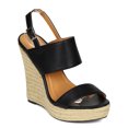 thumbnail image 1 of New Women Liliana Derby-20 Leatherette Open Toe Strappy Espadrille Wedge Sandal, 1 of 5