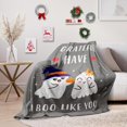 thumbnail image 3 of Halloween Blanket for Women, Fall Throw Blanket for Boyfriend Girlfriend, Couple Halloween Throw Blanket 50x60, Cute Halloween Decorations,Spooky Blanket Autumn Gift for Women Men Her, Grey, 3 of 6
