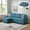 Blue, variant on Pull Out Sofa Bed with Storage Chaise, L Shape Sectional Couch Bed Sleeper Sofa with 2 Pillows for Living Room, Red