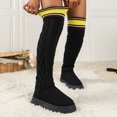 thumbnail image 4 of Botas de calcetín de punto con plataforma de moda con rodillas altas para mujer, 4 of 6