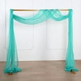 thumbnail image 2 of BalsaCircle Turquoise 18 feet Sheer Organza Curtain Panel Backdrop Drape Window Decorations, 2 of 8