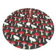thumbnail image 3 of Kll 48" Christmas Tree Skirt Red Mushrooms Xmas Tree Skirts Mat For New Year Xmas Holiday Party Indoor Outdoor Home Decoration, 3 of 9