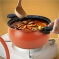 thumbnail image 3 of Multifunctional Large Capacity Non-stick Pressure Cooker, 8QT/5L Fast-Heating Micro Pressure Pot with Visual Glass Lid, Safety Valve & Lock Handle for Soups, Stews & All Stovetops (Orange-1PC), 3 of 7