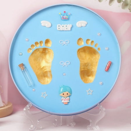 Baby Handprint & Footprint Keepsake Kit, Non-Toxic Clay Frame for Newborn Memories