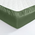thumbnail image 3 of Mellanni 4 Piece 100% Cotton Bed Sheet Set, 400 Thread Count, Deep Pocket, Full, Green, 3 of 7