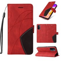 Allytech Case for OnePlus Nord N200 5G Wallet Case with Wrist Strap, Folio PU Leather Magnetic Buckle [3 Card Holders] Anti-Scratch Stand Flip Cover for 1  Nord N200 5G(2021, 6.49"), Red