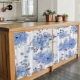 thumbnail image 6 of Blue Watercolor Floral Tier Curtains 36 Inch Length, Spring Flower Abstract Art Cafe Short Curtains for Bathroom Over Sink, Small Kitchen Curtain Light Filtering Tiered Drapes 2 Panels 27.5"Wx36"L, 6 of 8