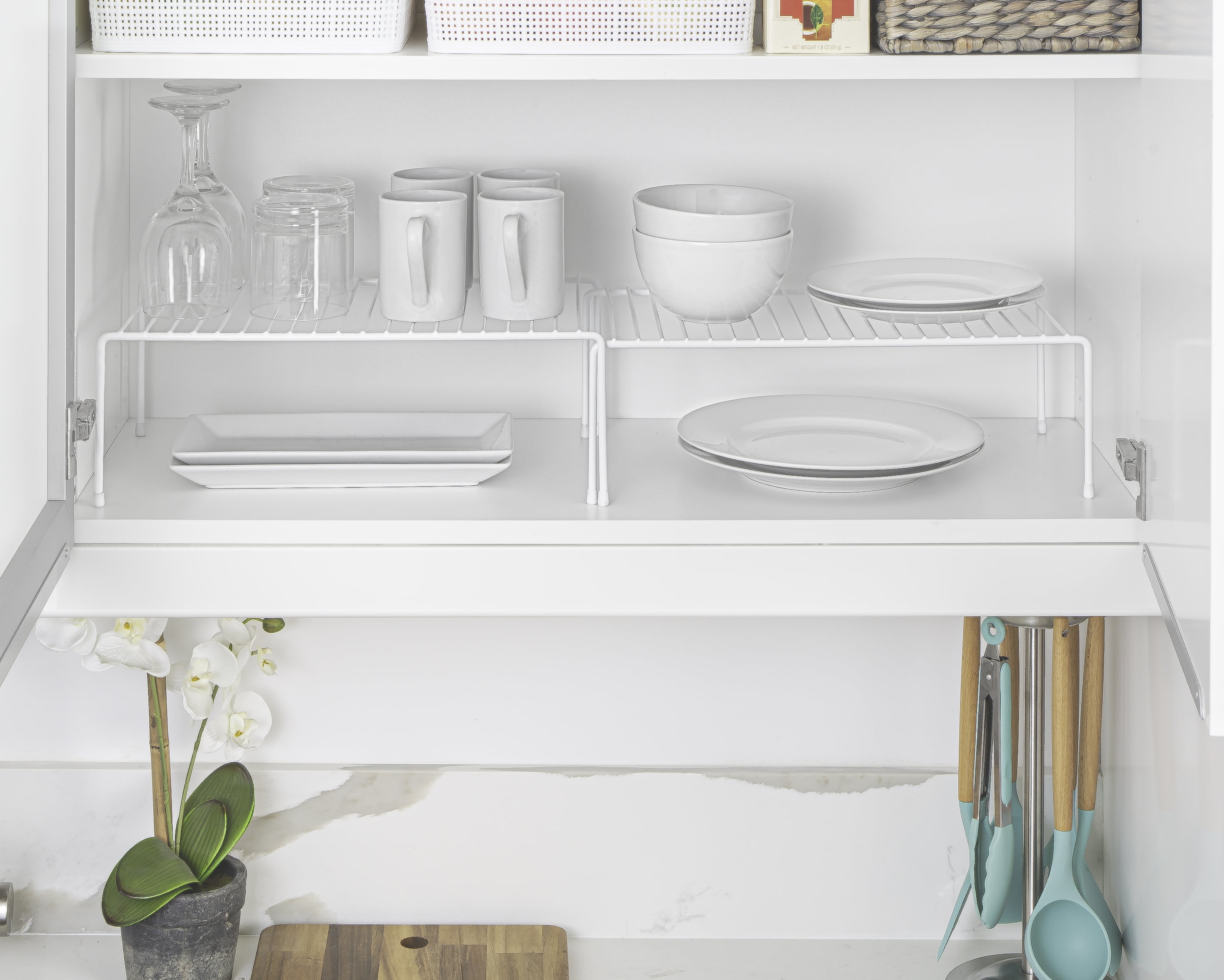 Smart Design Cabinet Storage Shelf Kitchen Rack - Large 8.5 x 16